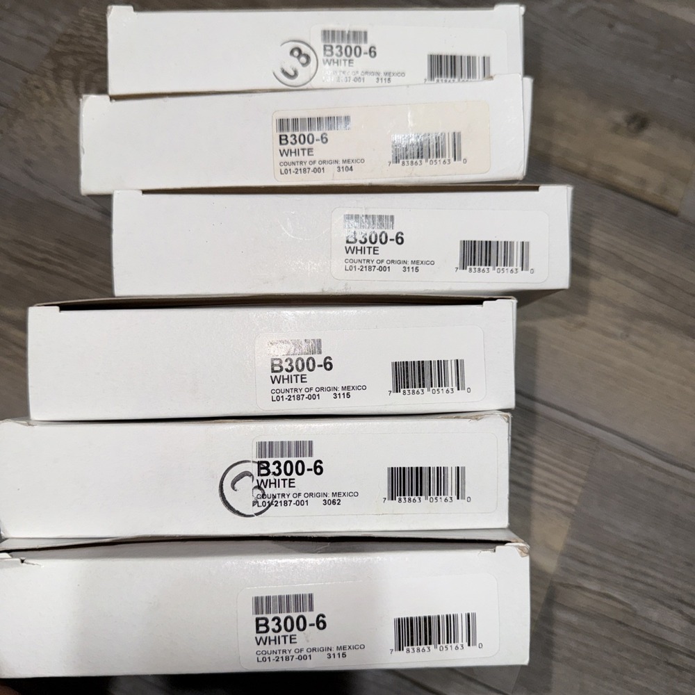 System Sensor B300-6 Fire Alarm Smoke Detector Base 6" - White Lot Of 6